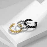 Star Band Zircon Inlaid Wedding Ring Stainless Steel