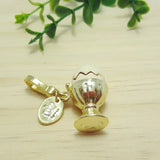 Egg Charms Handbag Zipper Key Chains Necklace Jewelry Gift