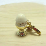 Egg Charms Handbag Zipper Key Chains Necklace Jewelry Gift