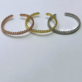 C-shaped Bullet Zircon Bracelet Gift For Women