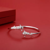 Sterling Silver Goldfish Bracelets for Women, Party Wedding Jewelry
