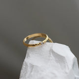 Oval Shell Ring Stainless Steel 18K Plated Texture Jewelry Women Girls Gift