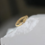 Oval Shell Ring Stainless Steel 18K Plated Texture Jewelry Women Girls Gift
