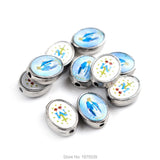 Oval Rosary Bead Zinc Alloy Mary Bead DIY Jewelry Making Necklace Accessory