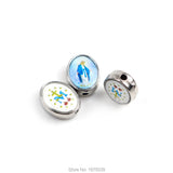 Oval Rosary Bead Zinc Alloy Mary Bead DIY Jewelry Making Necklace Accessory