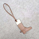 Horse Boots PU Leather Keychain for Women