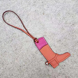 Horse Boots PU Leather Keychain for Women