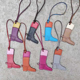 Horse Boots PU Leather Keychain for Women