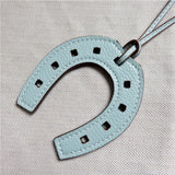 Horse Hoof Keychain PU Leather Holder Charm Bag Keyring for Women