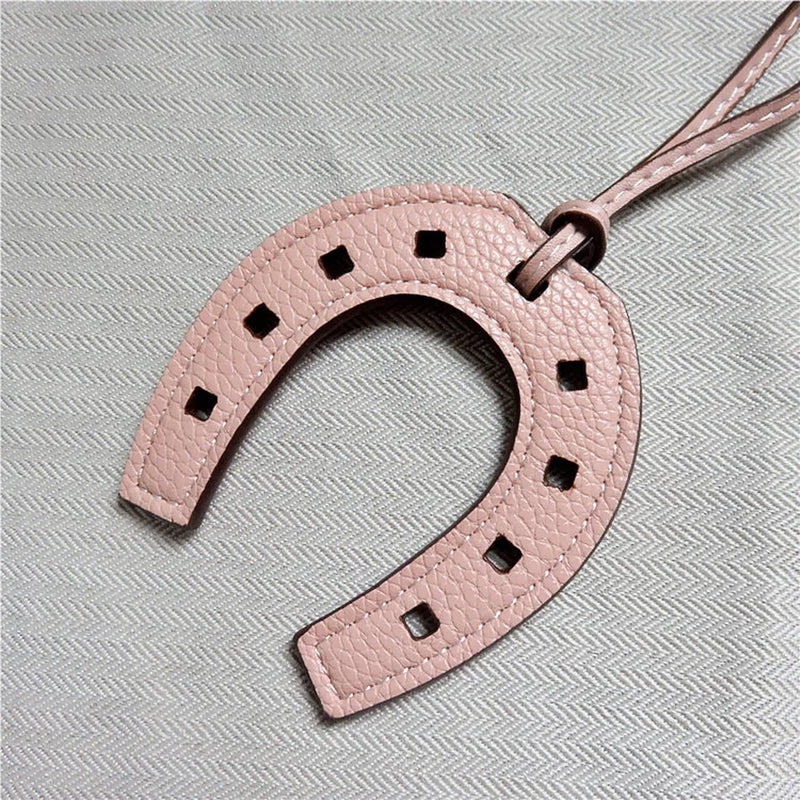Horse Hoof Keychain PU Leather Holder Charm Bag Keyring for Women