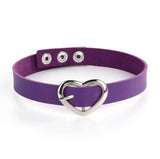 PU Leather Love Metal Necklace Punch Style