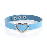 PU Leather Love Metal Necklace Punch Style