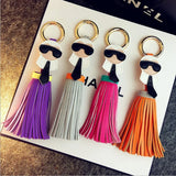PU Leather Tassel Keychain Handbag Pendant Charm Keyring Hanging Ornaments