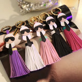 PU Leather Tassel Keychain Handbag Pendant Charm Keyring Hanging Ornaments
