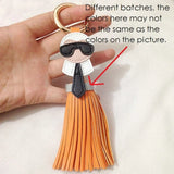 PU Leather Tassel Keychain Handbag Pendant Charm Keyring Hanging Ornaments