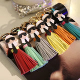 PU Leather Tassel Keychain Handbag Pendant Charm Keyring Hanging Ornaments