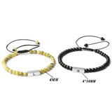 Pair Couple Beads Bracelets Natural Stone Charm Bracelet Lover Friends Bangle