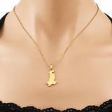 Pakistan Map Flag Pendant Necklace Stainless Steel Ethnic Jewelry