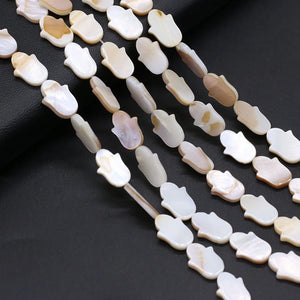 Hand of Fatima Shell Beads for DIY Jewelry Making