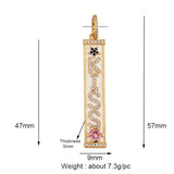 18K CZ Zircon Charm Focal Pendant Necklace Accessorie