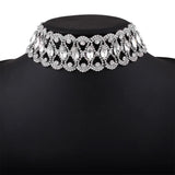 Peacock Necklace Crystal Choker Wedding Prom Bridal Necklaces