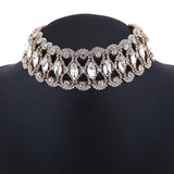 Peacock Necklace Crystal Choker Wedding Prom Bridal Necklaces