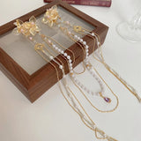 Rhinestone Flower Tassel Hairpin Wedding Hair Clip