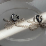 Pearl Bowknot Pendant Earrings Dangle Jewelry
