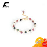 Pearl Bracelet 925 Silver with Created Crystal Gemstone Hand Accessories