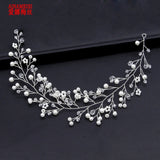 Bridal Crystal Leaves Headbands Wedding Hair Accessory