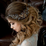 Bridal Crystal Leaves Headbands Wedding Hair Accessory