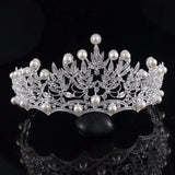 Crystal Rhinestone Bridal Tiara Silver Plated Hair Jewelry