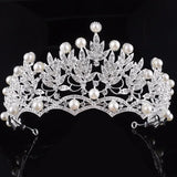 Crystal Rhinestone Bridal Tiara Silver Plated Hair Jewelry