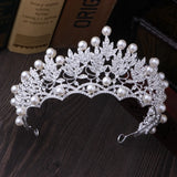 Crystal Rhinestone Bridal Tiara Silver Plated Hair Jewelry