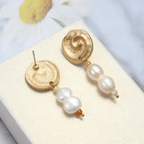 Baroque Pearl Drop Earrings Women's Party Jewelry
