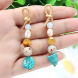 Baroque Pearl Drop Earrings Women's Party Jewelry