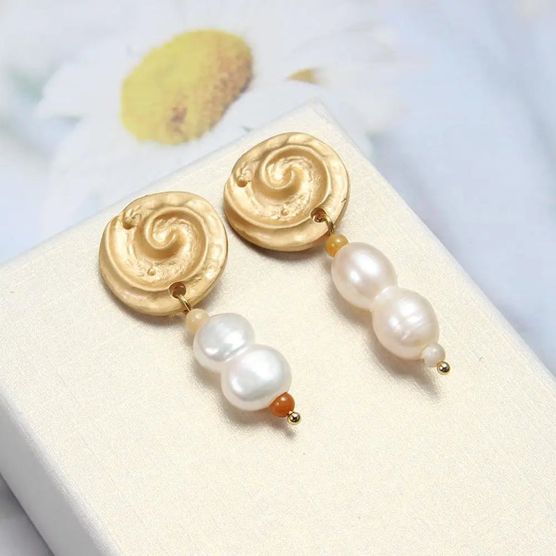 Baroque Pearl Drop Earrings Women's Party Jewelry