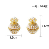 Zircon Pearl Earrings Classic Party Jewelry