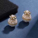 Zircon Pearl Earrings Classic Jewelry for Women