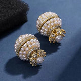 Zircon Pearl Earrings Classic Jewelry for Women
