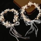 Pearl Flower Wedding Crown Headband
