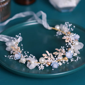 Pearl Flower Headband Bridal Wedding Crown Hair Accessories Bride Hair Band