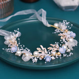 Pearl Flower Headband Bridal Wedding Crown Hair Accessories Bride Hair Band