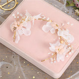 Pearl Flower Headband Bridal Wedding Crown Hair Accessories