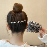 Pearl Hair Comb Bangs Broken Hair Finishing Tool