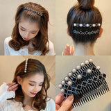 Pearl Hair Comb Bangs Broken Hair Finishing Tool