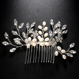 Pearl Hairpin Tiara Bridal Crystal Headband Vintage Wedding Hair Accessories