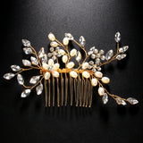 Pearl Hairpin Tiara Bridal Crystal Headband Vintage Wedding Hair Accessories