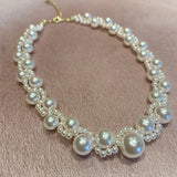 Romantic Pearl Pendant Necklace for Women, Party Gift