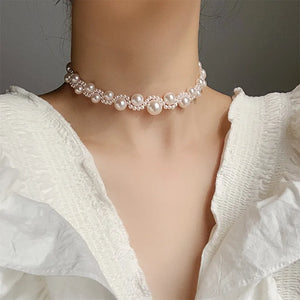 Romantic Pearl Pendant Necklace for Women, Party Gift